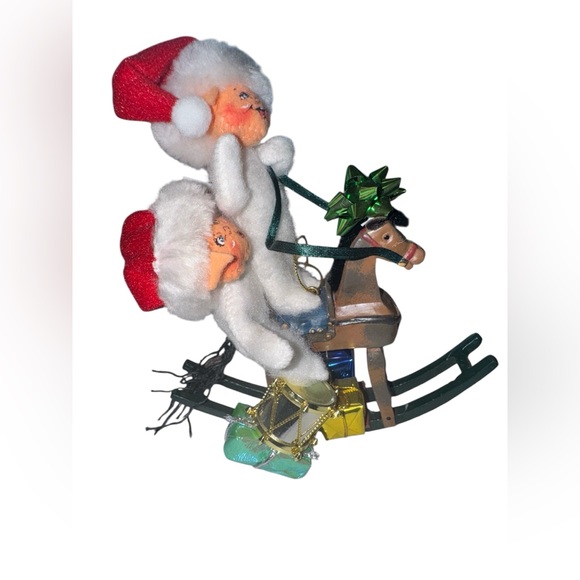 Vintage 3- inch Annalee “Rocking Horse Elves Ornament” 2002 NWT - Picture 2 of 6